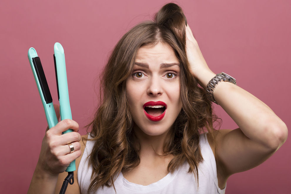 Das kann passieren, wenn man jeden Tag Haare glättet