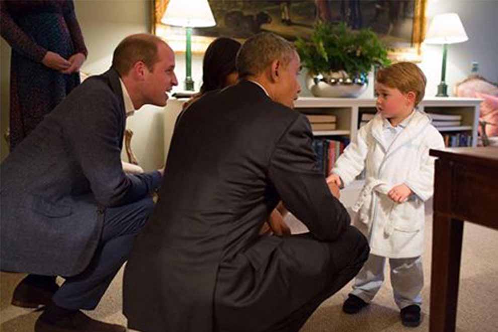 So süß sah Prinz George beim Treffen mit Barack Obama aus