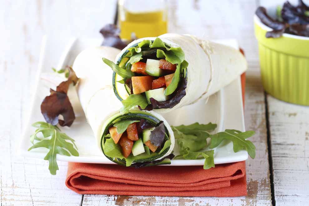 Vegetarische Kräuterwraps