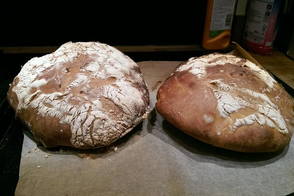 So sieht das fertige Vagina-Brot aus