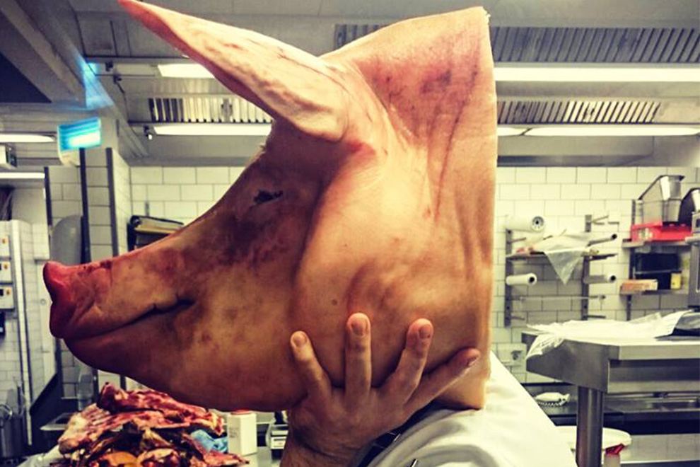 Starkoch Tim Mälzer postet Foto von Schweinekopf