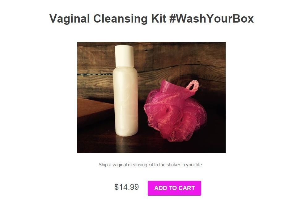 Mit washyourbox.com kann man jetzt ein vaginales Wasch-Set versenden