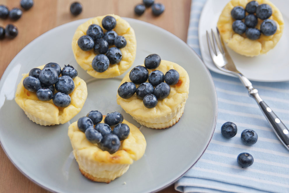 Flaumige Kokos-Heidelbeer-Muffins