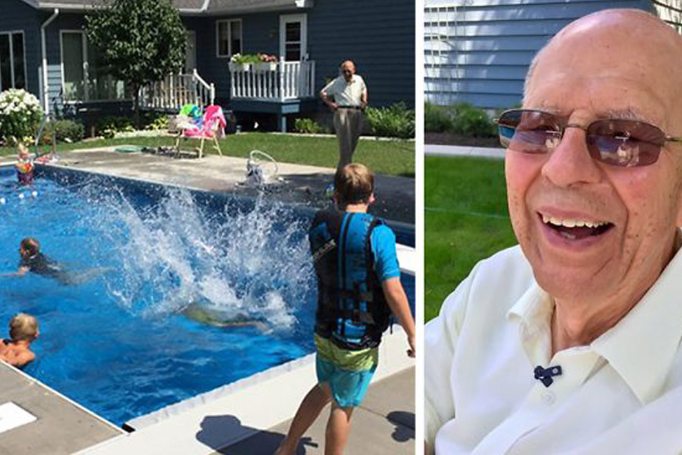 94-Jähriger baut Pool für Nachbarskinder, um sich nicht so einsam zu fühlen