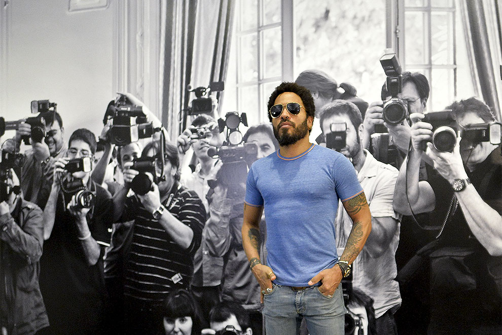 Lenny Kravitz zeigt sich und Fotos in Wien