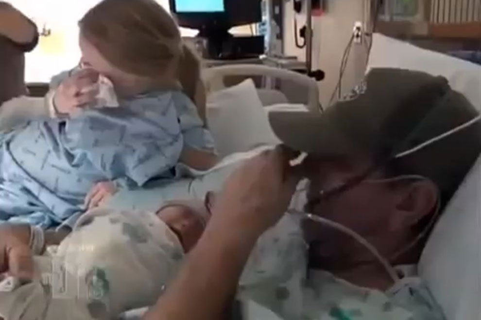 Krebskranker Vater stirbt mit neugeborenem Baby im Arm