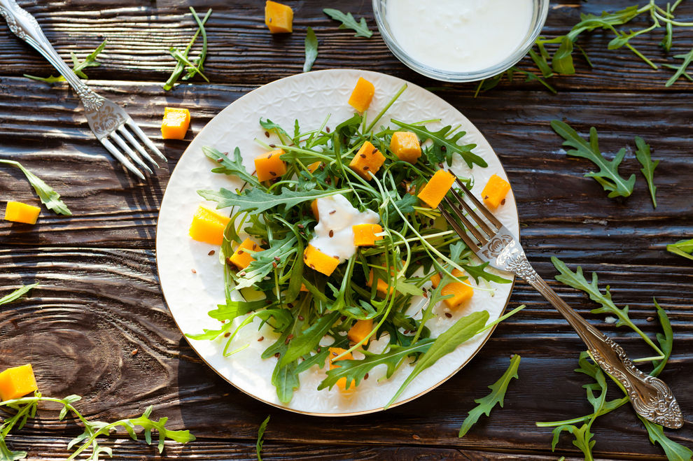 Herbstlicher Birnen-Kürbis-Salat – Rezept