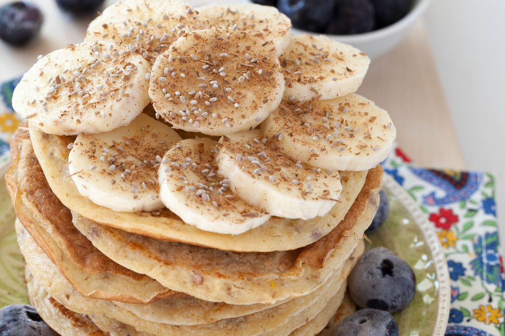 Chia-Bananen-Pancakes ohne Mehl