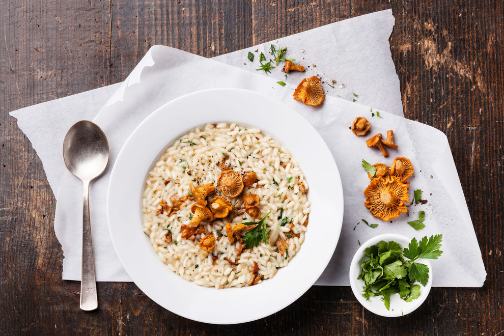 Risotto mit Eierschwammerl