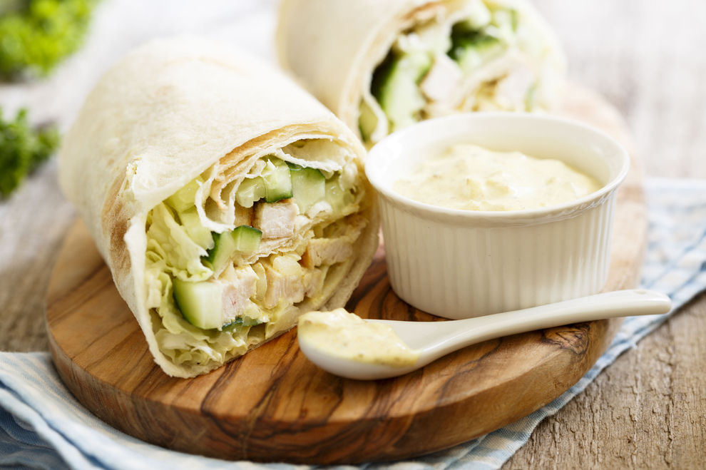 Frühlingshafte Kräuterwraps