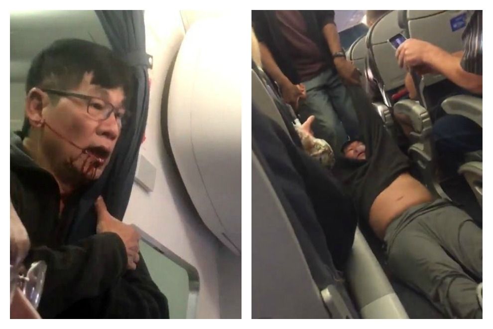 Passagier wird brutal aus United Airlines-Flugzeug gezerrt