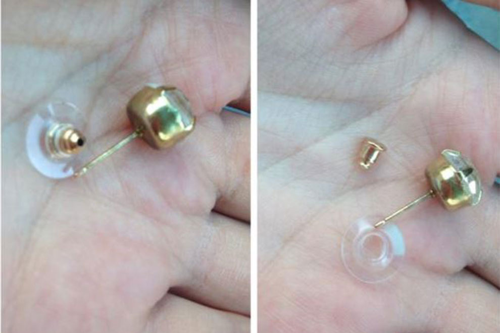 Wofür sind die Plastikteile an den Verschlüssen von Ohrringen?