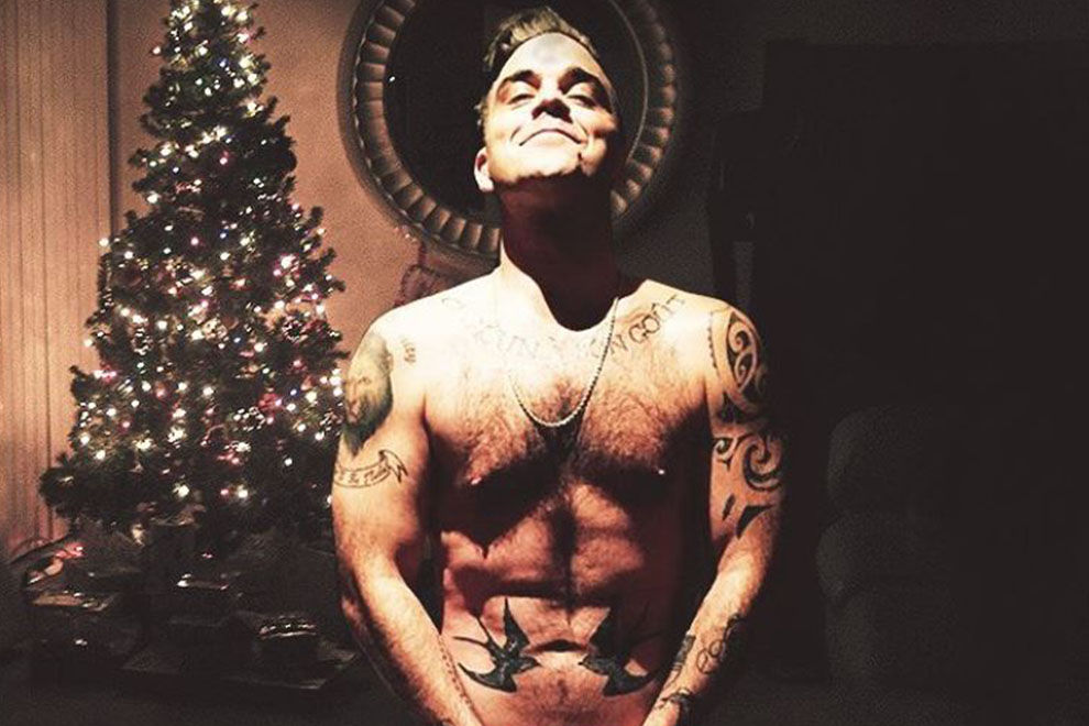 Robbie Williams postet ein festliches Nacktbild