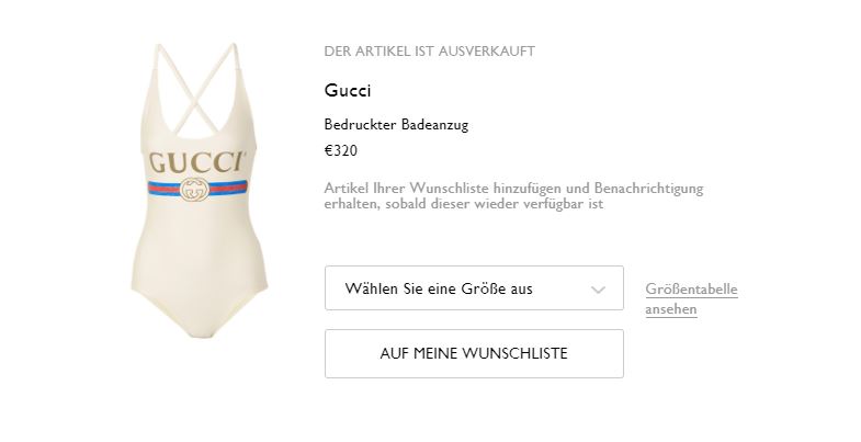 Gucci Badeanzug bei net-a-porter