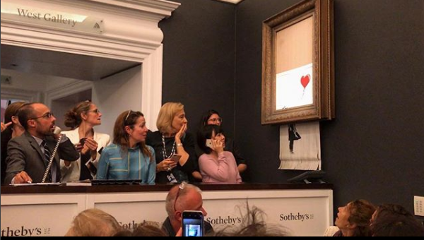 Banksy lüftet das Geheimnis: So konnte sich das Bild selbst zerstören