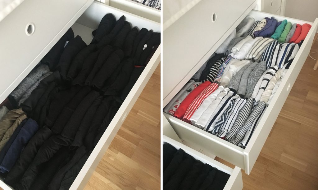 Kleiderschrank wie Marie Kondo