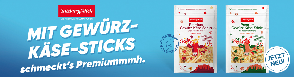 Premium Gewürz-Käse-Sticks von Salzburg Milch