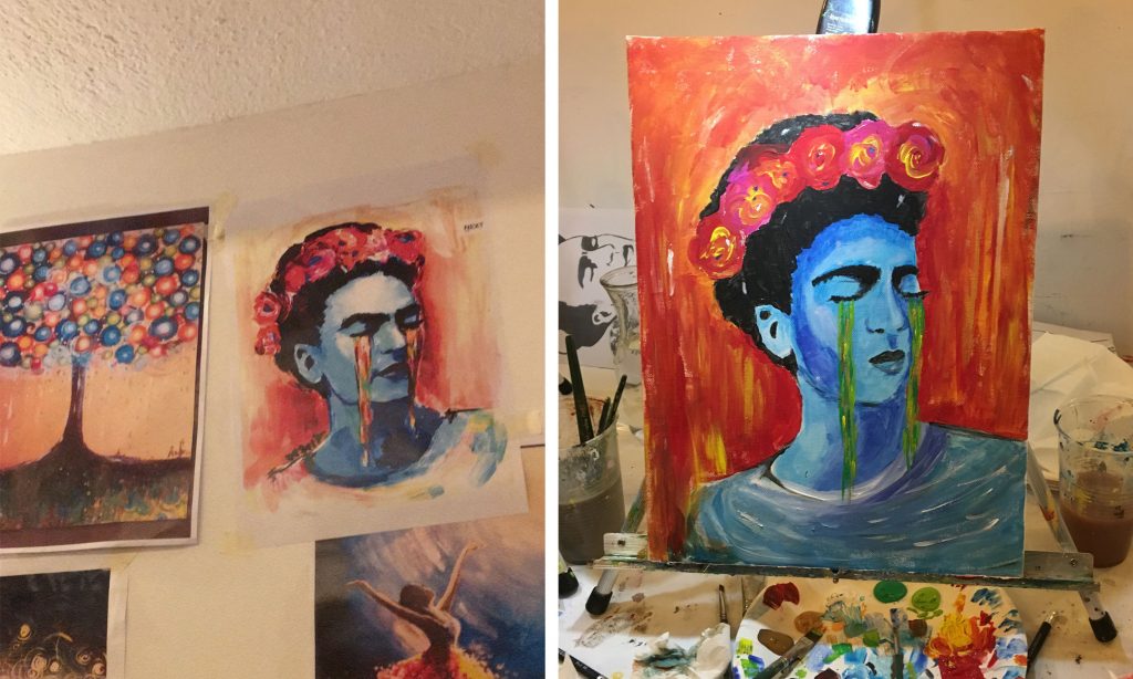 Art Night: weinende Frida Kahlo