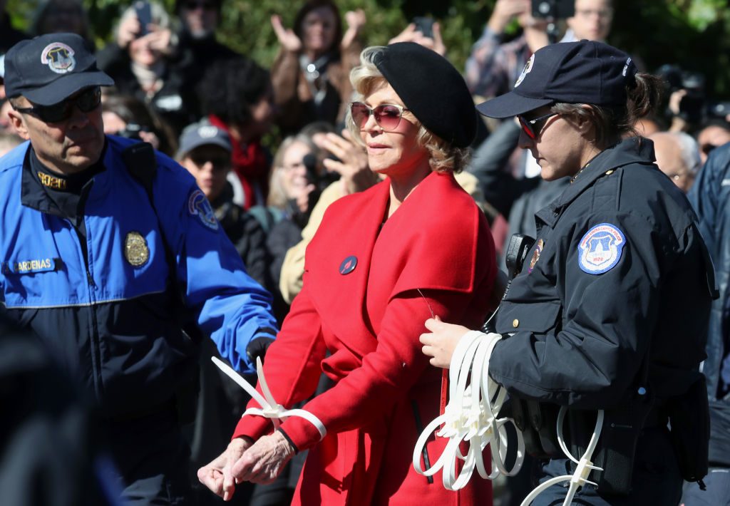 Jane Fonda erneut wegen Klimaprotest verhaftet