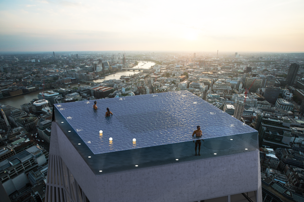 London: Weltweit erster Infinity-Pool auf Wolkenkratzer mit 360-Grad-Blick