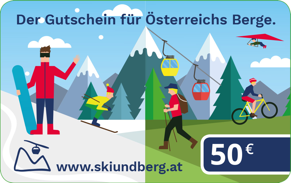 Natur-Freund? Raus auf die Luft! Egal ob im Sommer oder im Winter, mit einem Sport-, Spaß- und Genußgutschein für Ski- und Wandergebiete in ganz Österreich kann man nichts falsch machen.