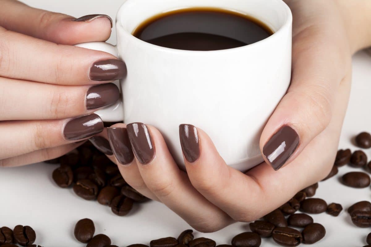 2. Brown and Gold Coffee Nail Design - wide 8