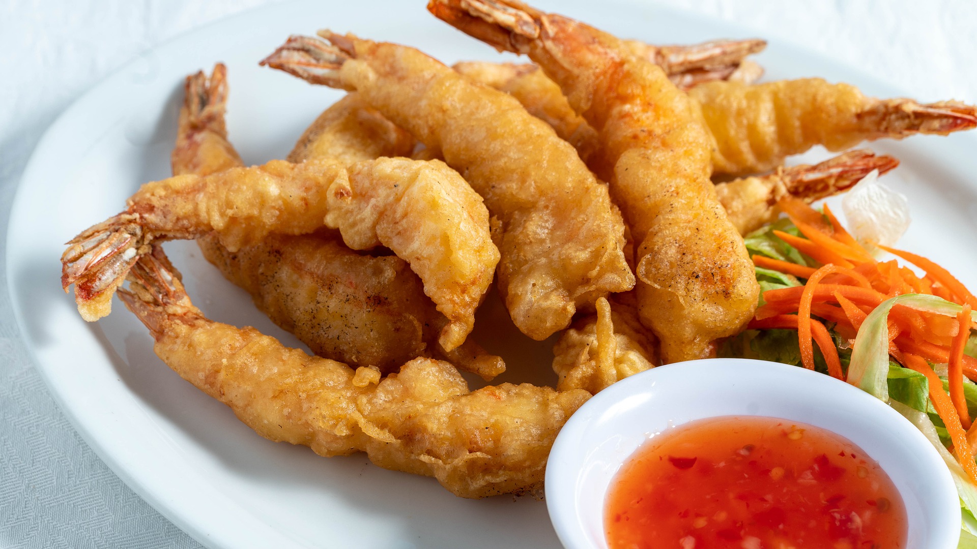 Garnelen-Tempura mit Sweet-Chilisauce