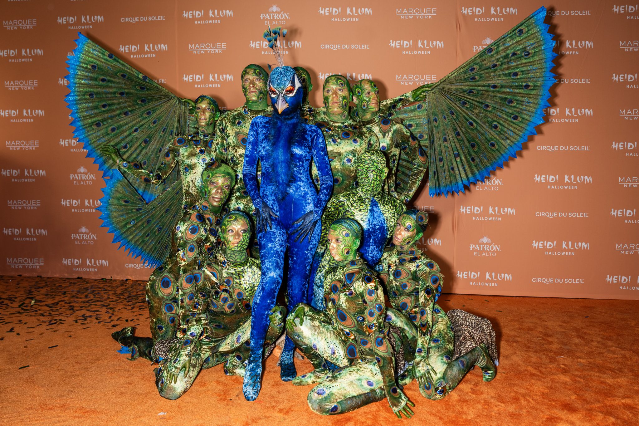Heidi Klum Ihr HalloweenKostüm ist in diesem Jahr ein RiesenPfau