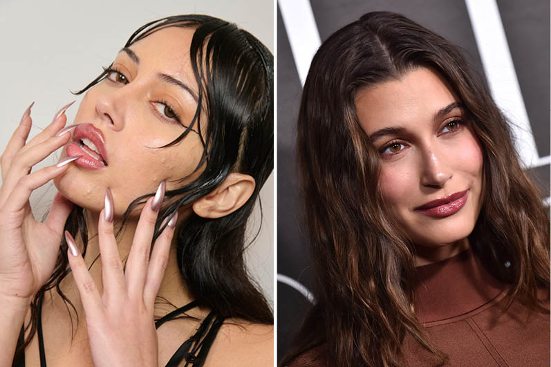 Hailey Bieber sorgt mit den Glazed Donut Nails 2.0 für Frühling auf den Nägeln